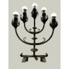 CANDELABRO PLATA Y NEGRO