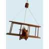 LAMPARA AVION MADERA