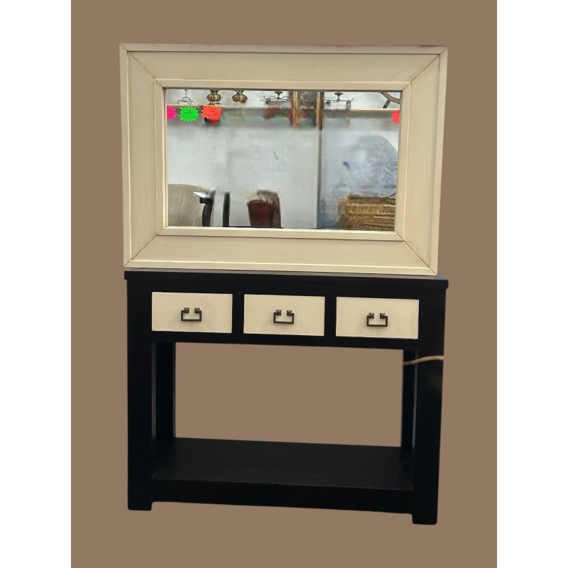 ENTRADITA NEGRA Y ESPEJO BEIGE