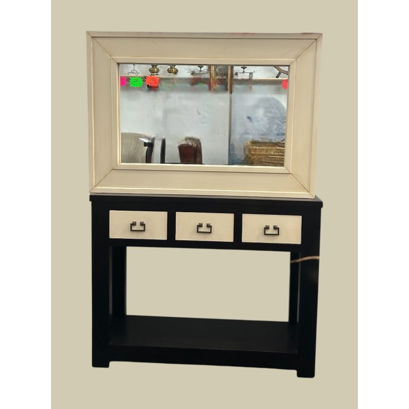 ENTRADITA NEGRA Y ESPEJO BEIGE